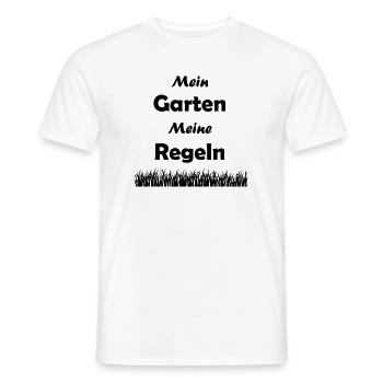 Mein Garten Meine Regeln Gärtner Gartenarbeit - Männer T-Shirt - Weiß - Vorne - AI Model Male 178 dark (178cm)