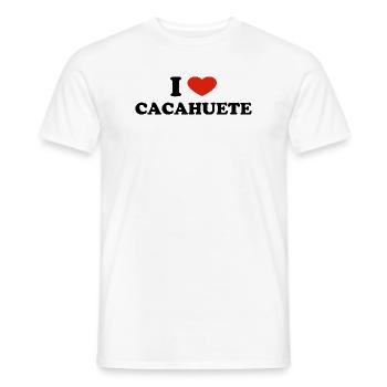 I Love Cacahuète - T-shirt homme - blanc - Devant - AI Model Male 178 dark (178cm)