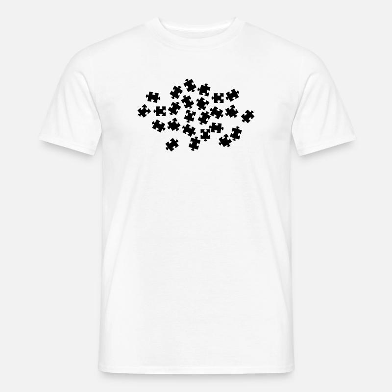 Puzzle - Männer T-Shirt - Weiß