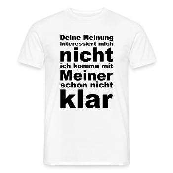 Meinung - Männer T-Shirt - Weiß - Vorne - AI Model Male 178 dark (178cm)