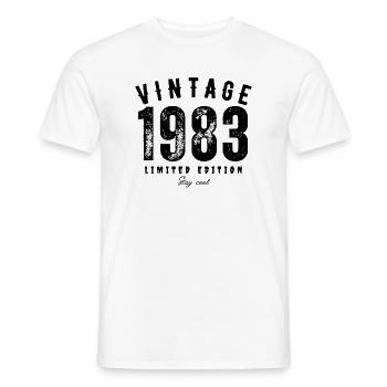 vintage original 1983 cadeau anniversaire 40 ans - T-shirt homme - blanc - Devant - AI Model Male 178 dark (178cm)