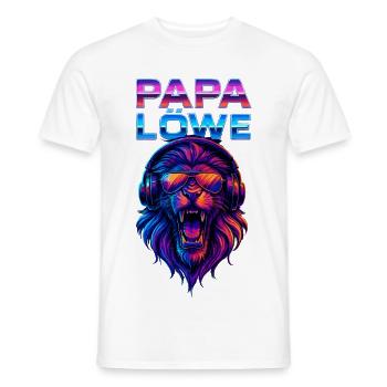 Dad Lion Saying Funny Father's Day Gift Cute - Men's T-Shirt - white - Front - AI Model Male 178 dark (178cm)