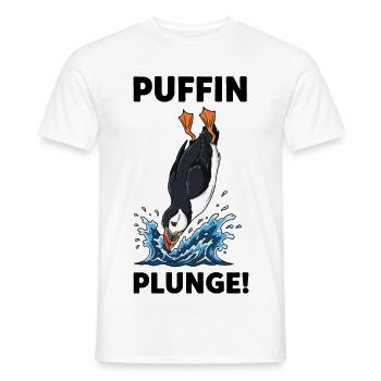 Atlantischer Papageientaucher Meerestauchtaucher - Männer T-Shirt - Weiß - Vorne - AI Model Male 178 dark (178cm)