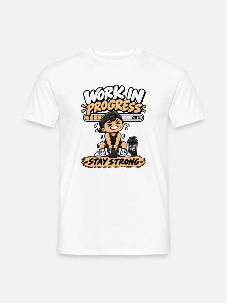 Laufende Arbeit - Männer T-Shirt - Weiß