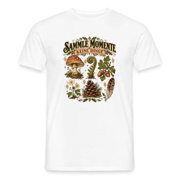 Sammle Momente, keine Dinge - Männer T-Shirt - Weiß - Vorne - AI Model Male 178 dark (178cm)