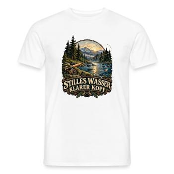 Stilles Wasser, klarer Kopf - Männer T-Shirt - Weiß - Vorne - AI Model Male 178 dark (178cm)