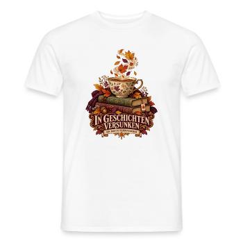 In Geschichten versunken - Männer T-Shirt - Weiß - Vorne - AI Model Male 178 dark (178cm)