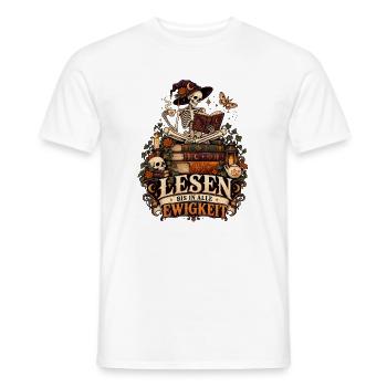 Lesen bis in alle Ewigkeit - Männer T-Shirt - Weiß - Vorne - AI Model Male 178 dark (178cm)