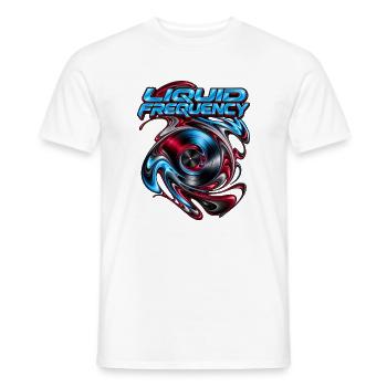 Flüssigfrequenz-Flüssigvinyl - Männer T-Shirt - Weiß - Vorne - AI Model Male 178 dark (178cm)