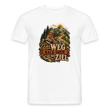 Der Weg nach oben ist das Ziel - Männer T-Shirt - Weiß - Vorne - AI Model Male 178 dark (178cm)