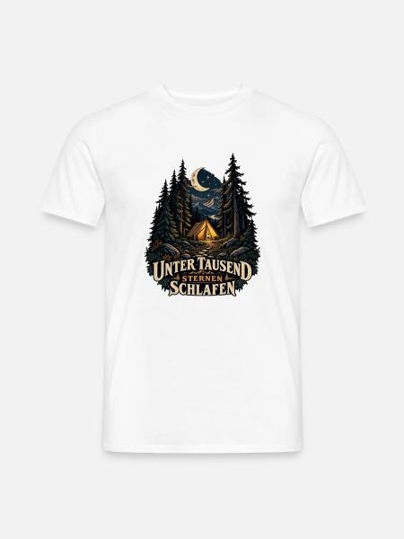 Unter tausend Sternen schlafen - Männer T-Shirt - Weiß