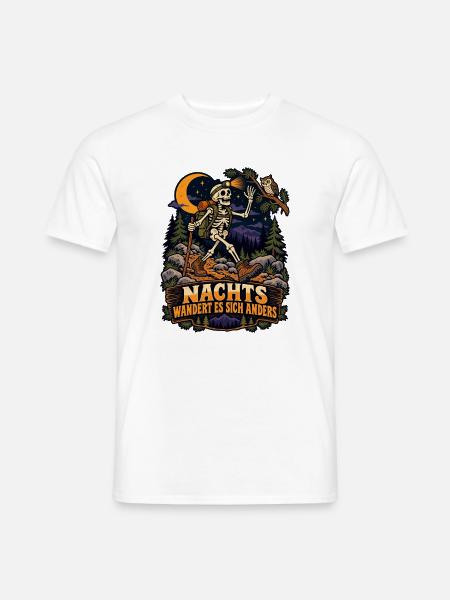 Nachts wandert es sich anders - Männer T-Shirt - Weiß