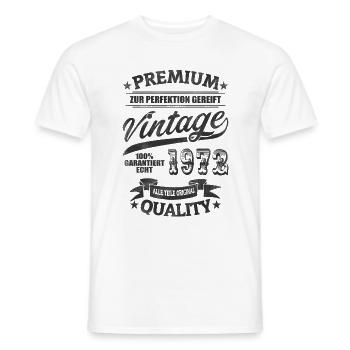 Geburtstag 1972 - Männer T-Shirt - Weiß - Vorne - AI Model Male 178 dark (178cm)