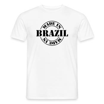 made in brazil m1k2 - T-shirt homme - blanc - Devant - AI Model Male 178 dark (178cm)