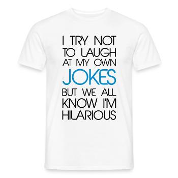 Jokes - Männer T-Shirt - Weiß - Vorne - AI Model Male 178 dark (178cm)