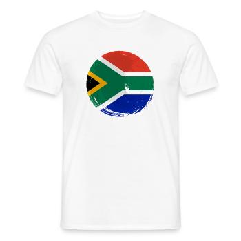 South Africa Flag Africa South African Flag - Men's T-Shirt - white - Front - AI Model Male 178 dark (178cm)