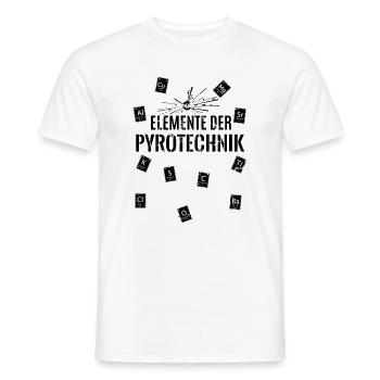 Pyro Elements - Men's T-Shirt - white - Front - AI Model Male 178 dark (178cm)