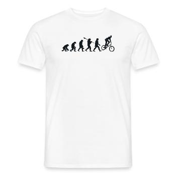 Darwin Evolution für BMXisten 🚴 ♂️ - Männer T-Shirt - Weiß - Vorne - AI Model Male 178 dark (178cm)