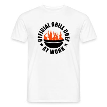 Official Grill Chef Chefoch grillen Grillmeister - Männer T-Shirt - Weiß - Vorne - AI Model Male 178 dark (178cm)