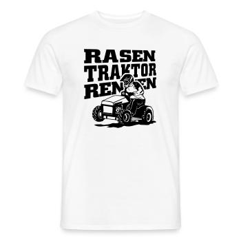 Tondeuse autoportée - Tondeuse autoportée Racing - T-shirt homme - blanc - Devant - AI Model Male 178 dark (178cm)