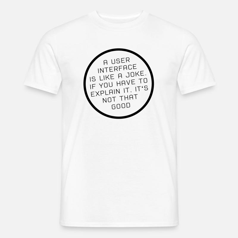 UX/UI Design | Designer | Interface | IT - Männer T-Shirt - Weiß