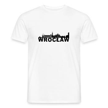 Wroclaw Wroclaw Poland Poland Skyline Gift - Men's T-Shirt - white - Front - AI Model Male 178 dark (178cm)