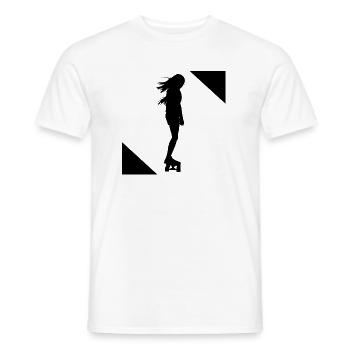 Skater Skater Girl Faire de la planche à roulettes - T-shirt homme - blanc - Devant - AI Model Male 178 dark (178cm)