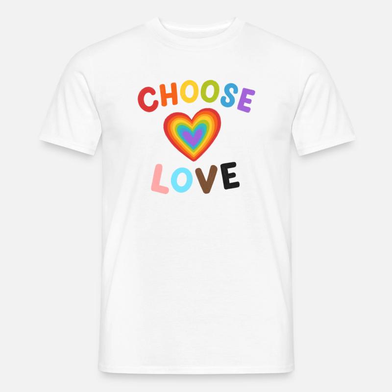 Wähle Liebe - Männer T-Shirt - Weiß
