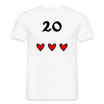 20 JAHRE. 20-jähriges JUBILÄUM. JUBILÄUM 20 JAHRE. - Männer T-Shirt - Weiß - Vorne - AI Model Male 178 dark (178cm)