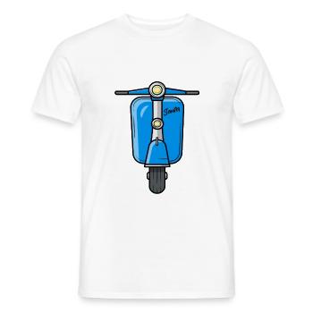 Scooter Motorroller Roller - T-shirt homme - blanc - Devant - AI Model Male 178 dark (178cm)