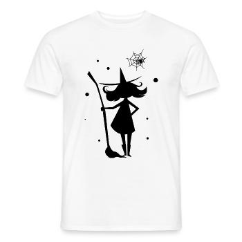 Hexe Zauber Hexenbesen Magie - Männer T-Shirt - Weiß - Vorne - AI Model Male 178 dark (178cm)
