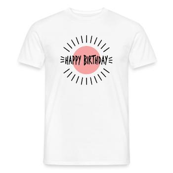 JAHRESTAG. ALLES GUTE ZUM GEBURTSTAG. ALLES GUTE ZUM GEBURTSTAG. - Männer T-Shirt - Weiß - Vorne - AI Model Male 178 dark (178cm)