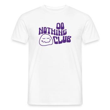 "Do Nothing Club" - Faulenzer Print lustig Rücken - Männer T-Shirt - Weiß - Vorne - AI Model Male 178 dark (178cm)