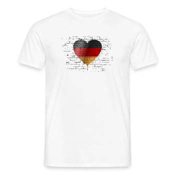 Germany Flag German Flag Used Look Home - Men's T-Shirt - white - Front - AI Model Male 178 dark (178cm)