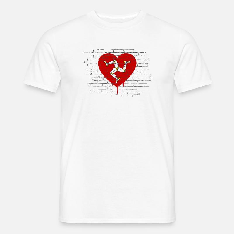 Drapeau de l’île de Man Triskele Drapeau de l’île de Man - T-shirt homme - blanc