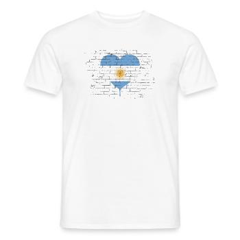 Argentina Flag South America Argentine Flag - Men's T-Shirt - white - Front - AI Model Male 178 dark (178cm)