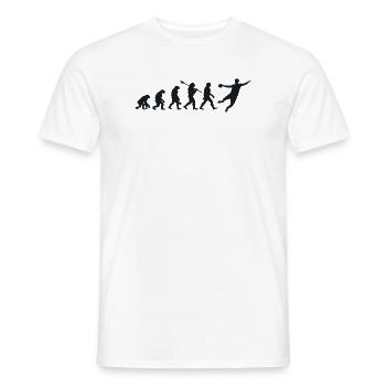 Darwin Evolution für Volleyballer 🏐 - Männer T-Shirt - Weiß - Vorne - AI Model Male 178 dark (178cm)