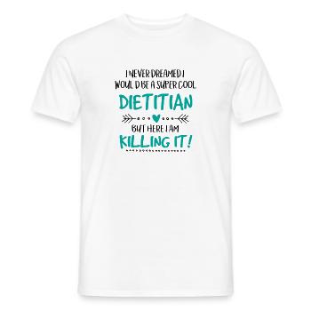 Supercool Dietitian - Men's T-Shirt - white - Front - AI Model Male 178 dark (178cm)