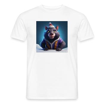 Wombolus Weihnachten– Dein neuerLieblings-Look 🐾 - Männer T-Shirt - Weiß - Vorne - AI Model Male 178 dark (178cm)