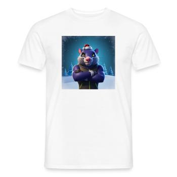 Wombolus Weihnachten– Dein neuerLieblings-Look 🐾 - Männer T-Shirt - Weiß - Vorne - AI Model Male 178 dark (178cm)
