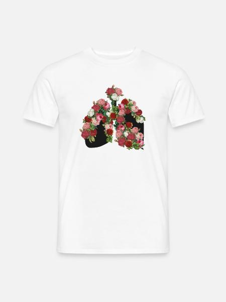 Lungs | Roses | Vintage | festival - Men's T-Shirt - white