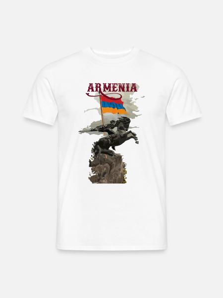 Armenia - David of Sassoun - Männer T-Shirt - Weiß