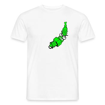 Bougie d'allumage avec une fonction de changement de couleur - T-shirt homme - blanc - Devant - AI Model Male 178 dark (178cm)
