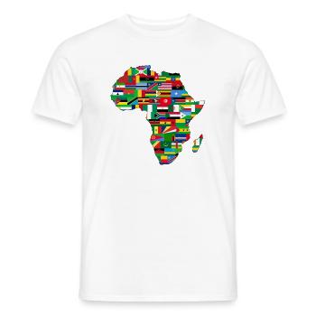 Afrika vereint - Männer T-Shirt - Weiß - Vorne - AI Model Male 178 dark (178cm)