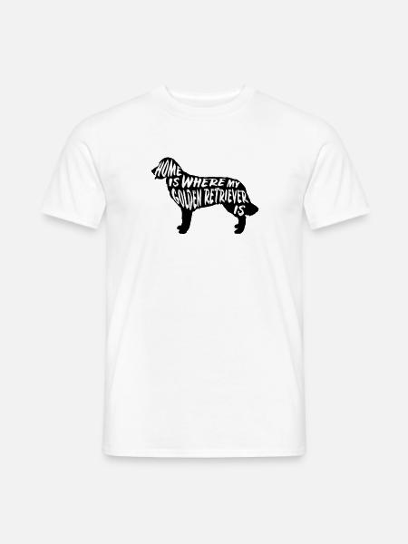 Golden Retriever Home ist wo meine - Männer T-Shirt - Weiß