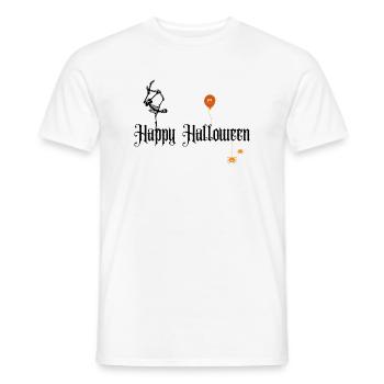 Happy Halloween | Skeleton - Men's T-Shirt - white - Front - AI Model Male 178 dark (178cm)