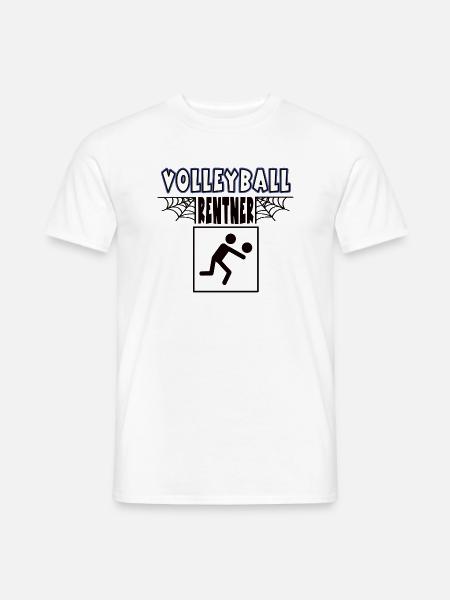 Volleyball Rentner Volleyballer Rente Ruhestand - Männer T-Shirt - Weiß