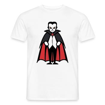 Vampire Halloween Comic Funny - Men's T-Shirt - white - Front - AI Model Male 178 dark (178cm)