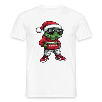 Grenouille Noël Moche Noël - T-shirt homme - blanc - Devant - AI Model Male 178 dark (178cm)