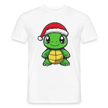 Turtle Christmas Christmas - Men's T-Shirt - white - Front - AI Model Male 178 dark (178cm)